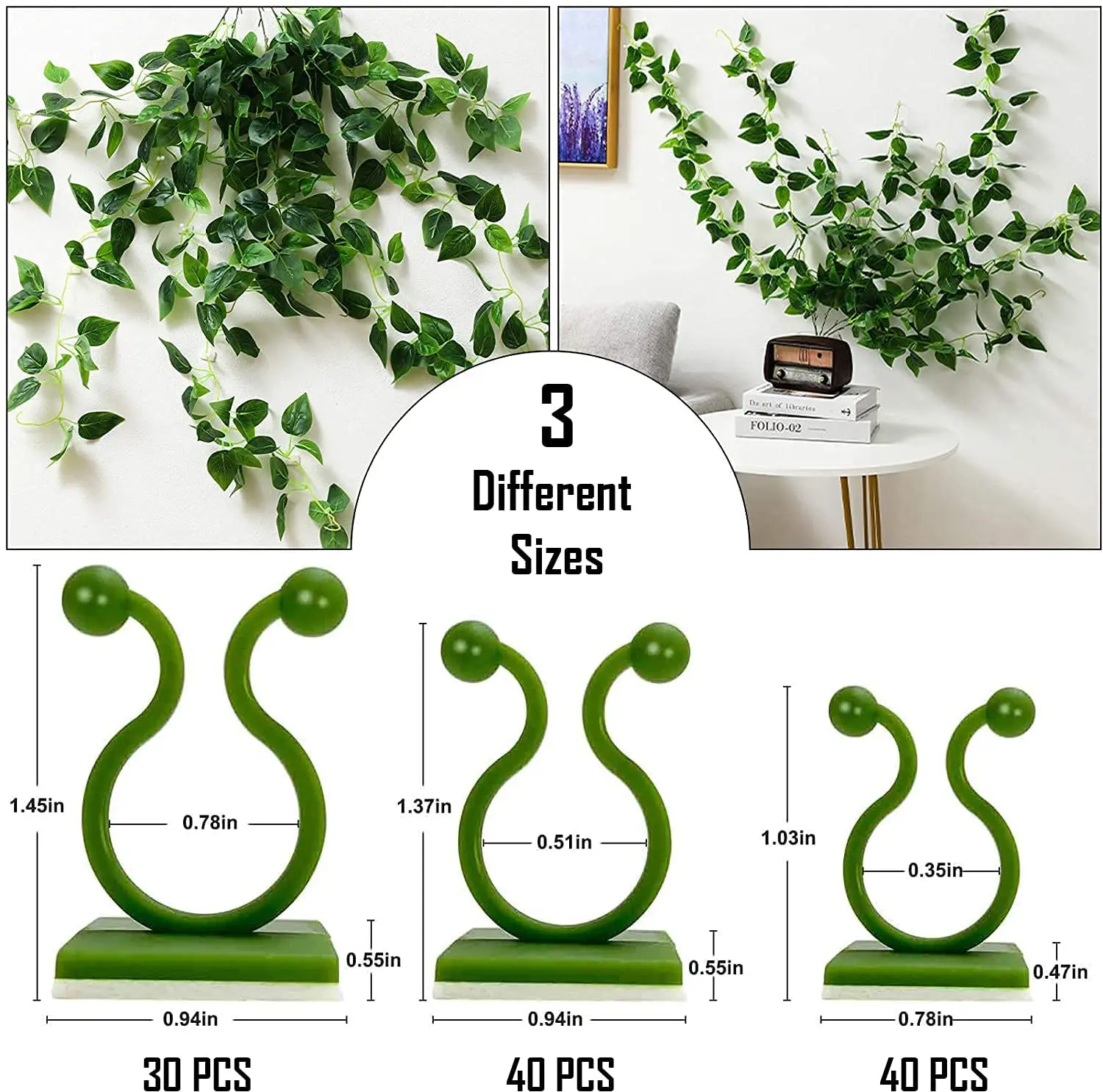 Invisible Wall Rattan Clamp Plant Climbing Wall Clips Self-Adhesive Plant Fixator Vine Buckle Hook Rattan Fixed Clip Bracket