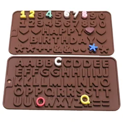 Molde de silicona de Gel de sílice, 26 letras, decoración de pasteles de Chocolate, gomitas de gelatina, cortador de galletas, herramientas de cocina, accesorios