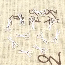 30pcs Antique Silver Color 9x18mm Scissors Charms Handmade Jewerly Diy