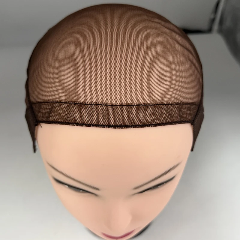 Full Lace Wig Cap For Making Wigs Made By Dark Brown Transparent Swiss Lace Net