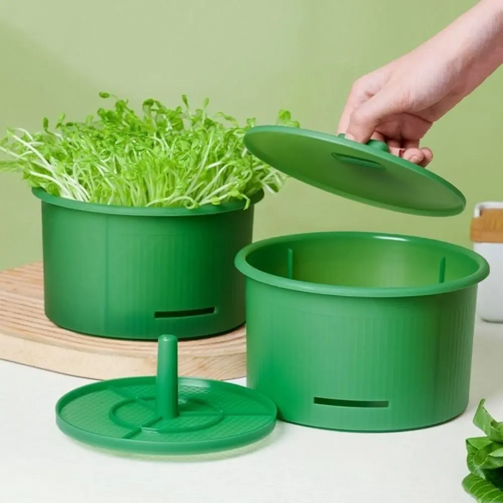 Plastic Bean Sprout Nursery Pots Ventilated Non Toxic Soilless Cultivation Pot Split Structure Stackable Healthy Food Sprouter