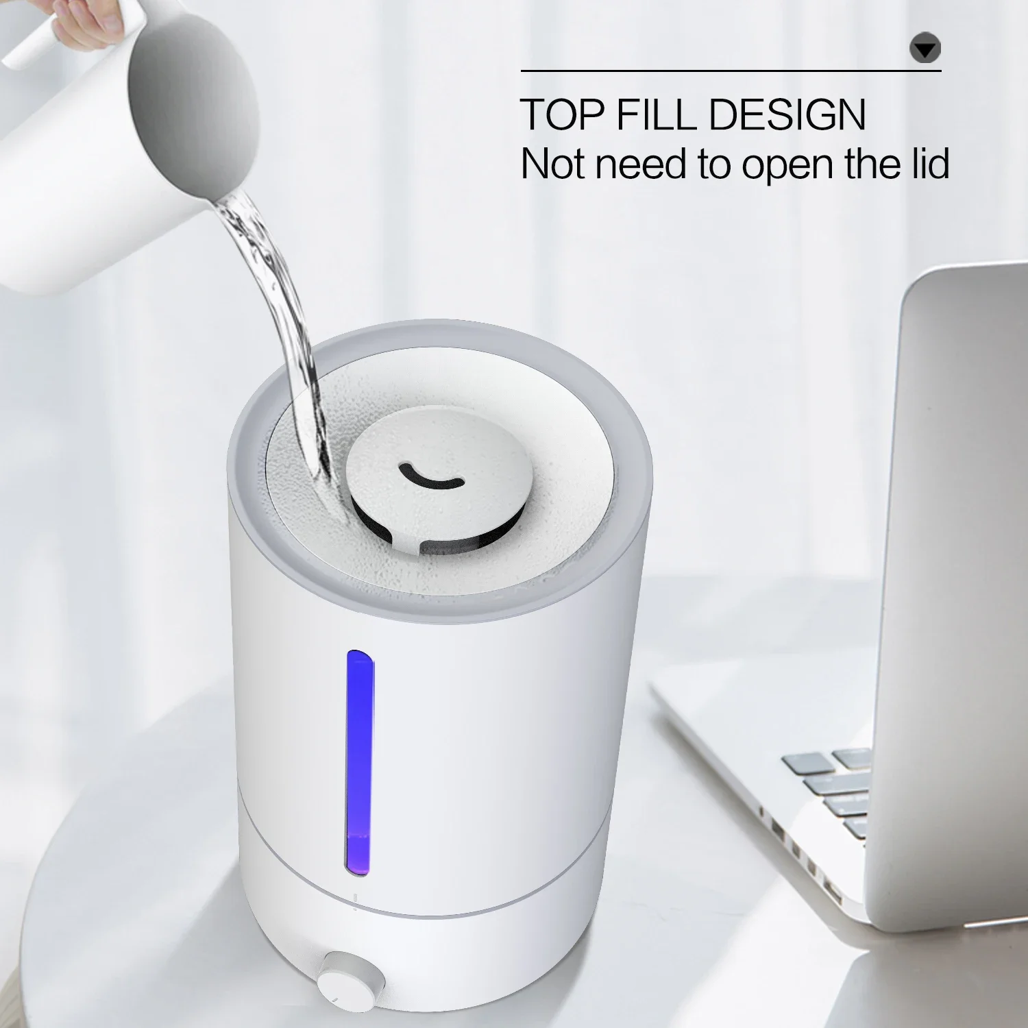 Humidificateur d'air à ultrasons portable, brumisateur, 5L