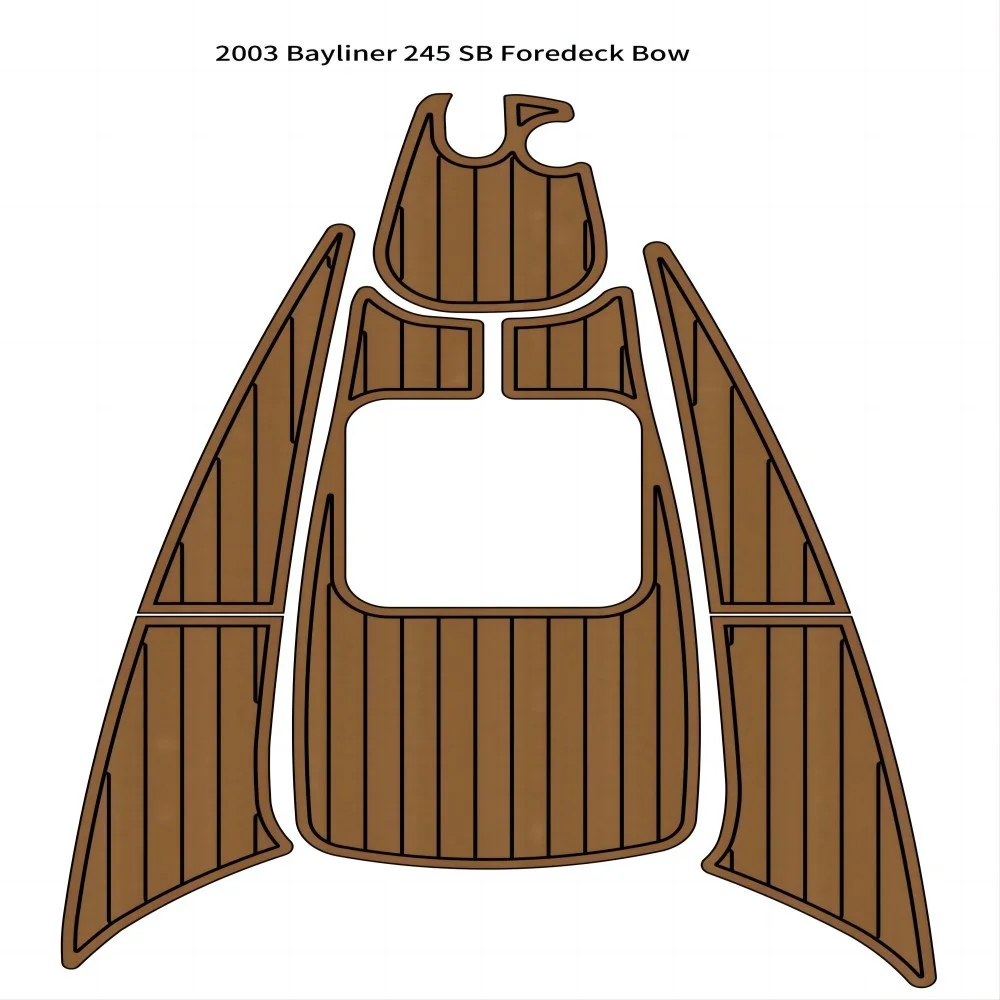 

2003 Bayliner 245 SB Foredeck Bow Pad Boat EVA Foam Faux Teak Deck Floor Mat SeaDek MarineMat Style Самоклеящийся