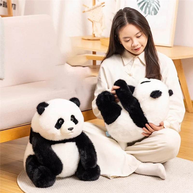 

ABTI-Realistic And Cute Giant Panda Baby Plush Toy Simulation Animal Panda Doll Soft Pillow Children's Birthday Gift