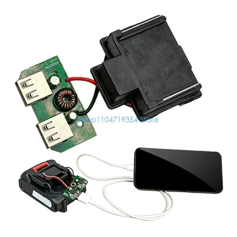 0XLD Fast Wireless Chargers Adapter for 21V Double USB Chargers Outdoor Power Supply for Phones, Tablets & More
