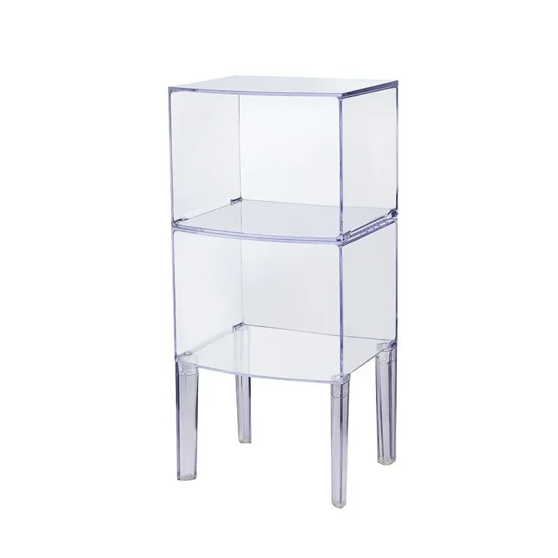 Nordic transparent bathroom side cabinet storage cabinet bathroom acrylic simple modern locker Internet celebrity cabinet