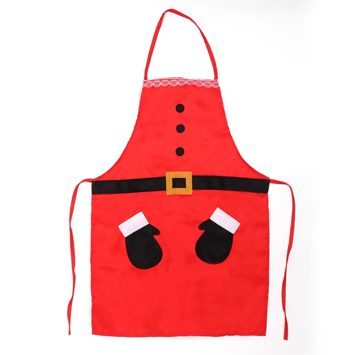 Christmas Apron Santa- for Merry Christmas Cooking Family- Party-, B Red