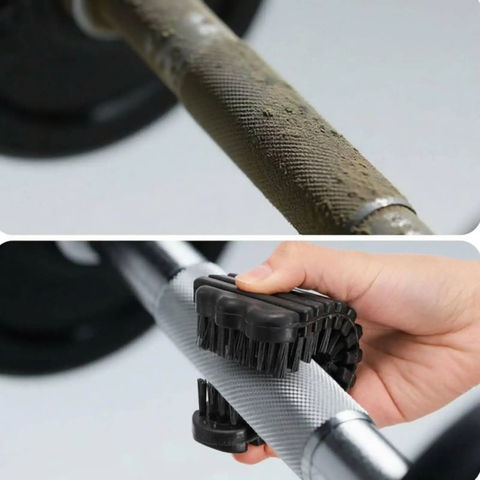 Barbell Cleaning Brush Stainless Steel Wire Rust Remover Accessory for Gym Training Rod Maintenance