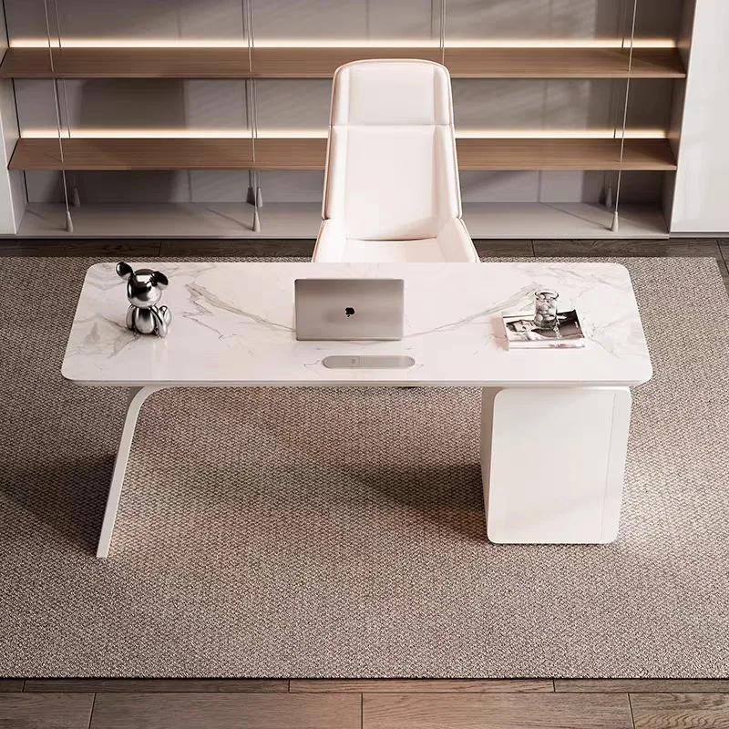 

Light cream style desk medical beauty consultation table simple modern boss table beauty salon desk computer table