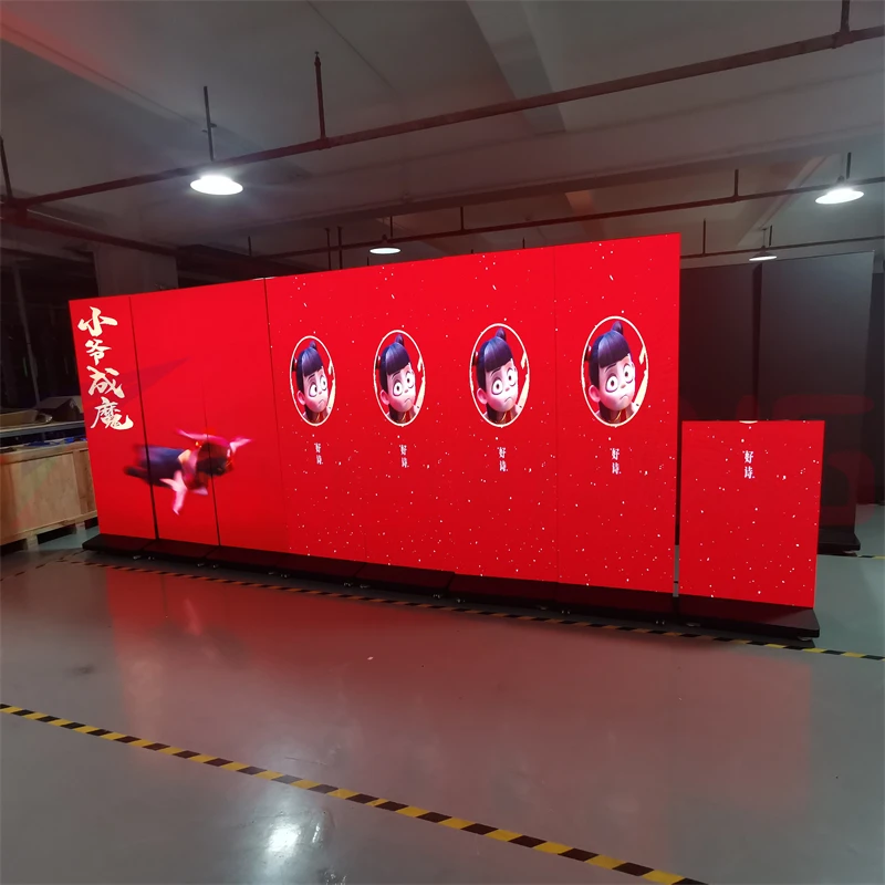 ملصق LED رقمي عالي الدقة داخلي يتم التحكم فيه بالواي فاي P1.8 P2 P2.5 P3 ملصق LED قائم على الأرض شاشة فيديو للإعلان عن المصعد #6