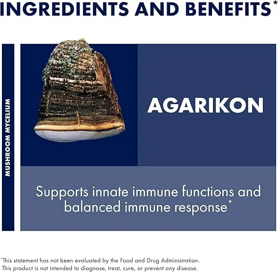 Agarikon capsule - immune system supplement - mushroom supplement - herbal dietary supplement -60 capsules