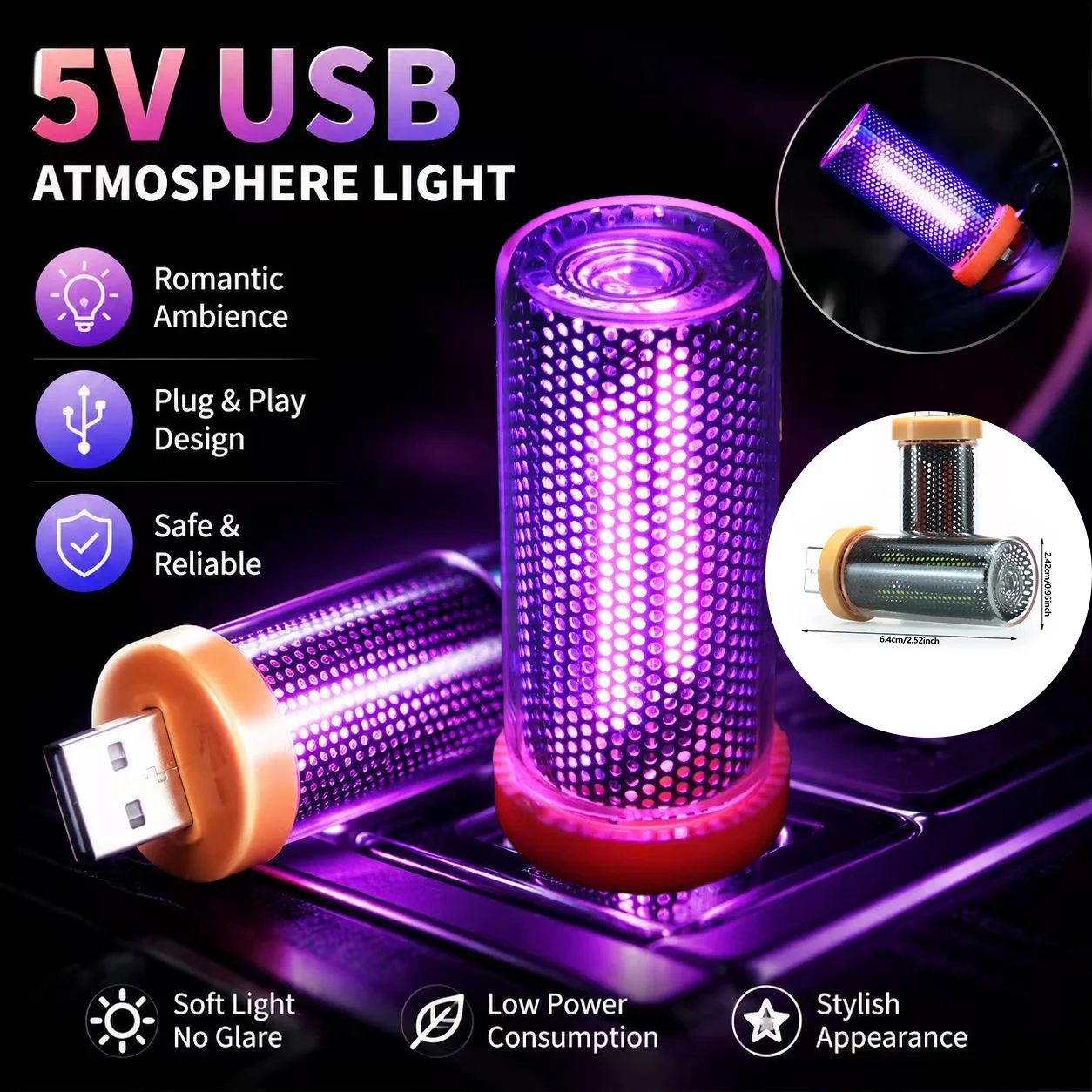 Touch USB Led Filament Night Light Glass Bottle Bulb Lighting Adjust Brightness For Car Home Bedroom Decor Decoration Lighting