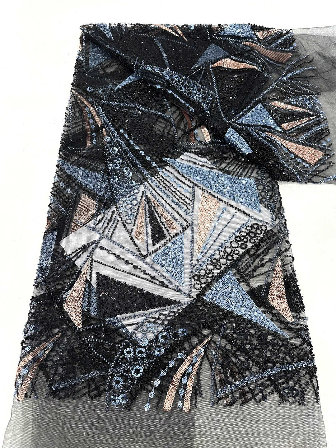 

African Nigerian Exquisite Sequins Beads Lace Fabric 2025 High Quality French Bride Party Wedding Embroiderg Sewing Dress
