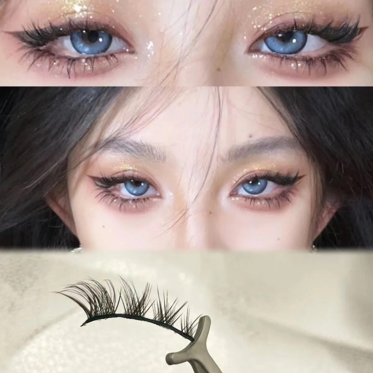 ふわふわのヨーロッパとアメリカンスタイルのつけまつげ、細長い尾、混合血の太いバービーのコミックまつげ、ワンピース