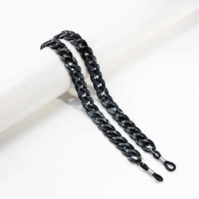 B95F نظارات القراءة Retainer antislip eyeglass chain سلسلة ملونة التصميم الأكريليك مريح للبالغين طوال اليوم ارتداء