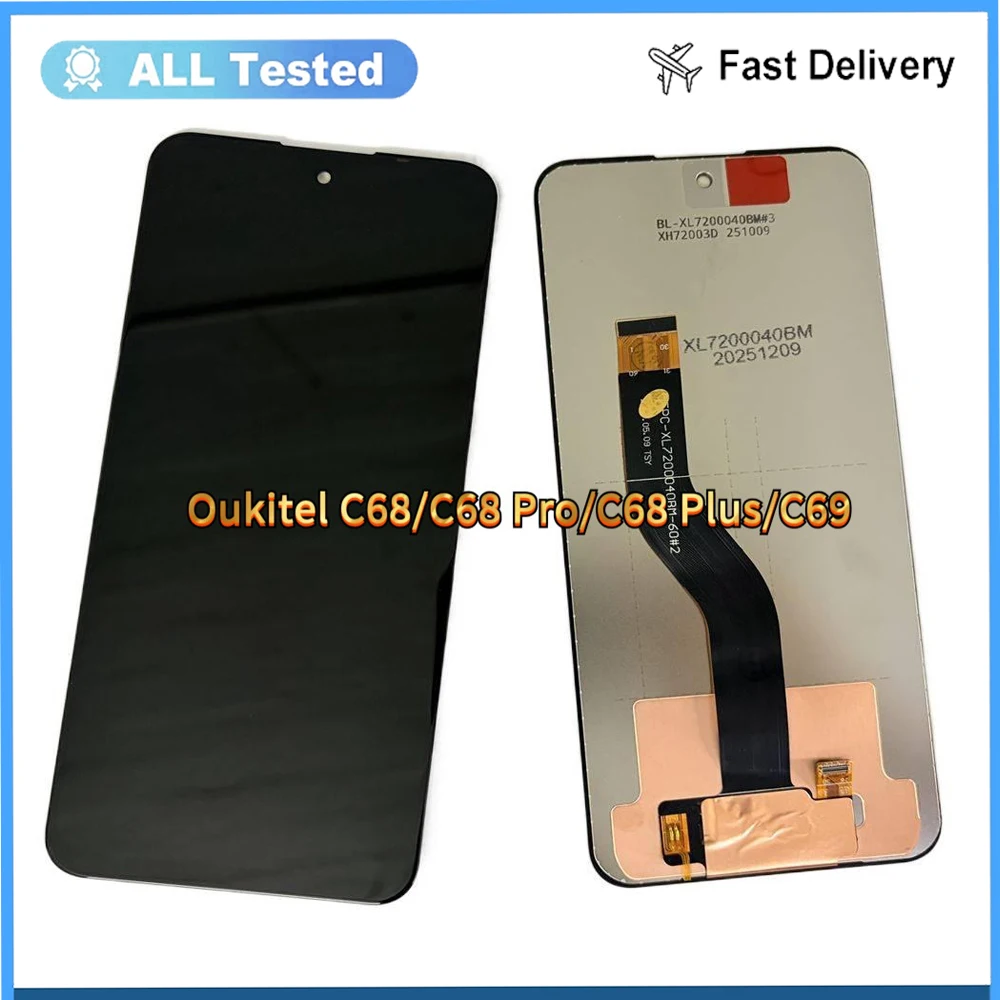 For Oukitel C68 C68 Pro C68 Plus C69 LCD Display + Touch Screen Digitizer for Oukitel C68 C68 Pro C68 Plus/C69 LCD