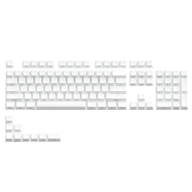 Y1UB Crystal Jelly Desk Styling Keyboard Keycap Set with Side Printing, OEM Profile Mixed Material Form and 113-Key for Typing