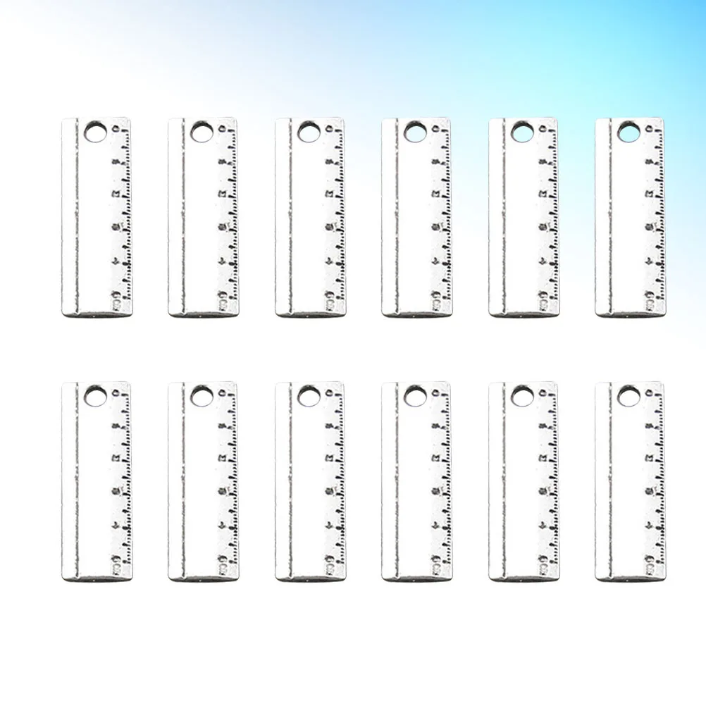 

60pcs Alloy Ruler Pendant Charms Diy Jewelry Making Accessories For Necklace Bracelet Keychain Scrapbooking Project Unique