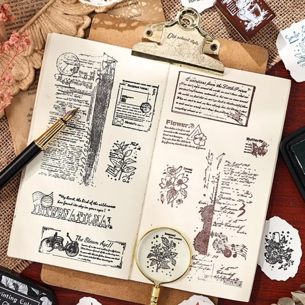 แบบพกพาหมึกที่มีสีสัน Pad รูปสี่เหลี่ยมผืนผ้าโรงเรียนอุปกรณ์เสริม Self Ink Stamp ใช้งานง่าย Inkpad สําหรับ Planner แสตมป์สมุดภาพ
