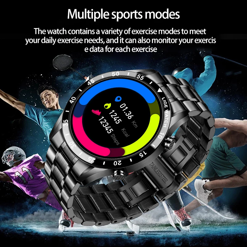 FOXBOX Hot Sales Smart horloge Sportarmband Fitness Waterdicht Voice Music Draadloos bellen Mannen Vrouwen Smartwatch Gratis verzending