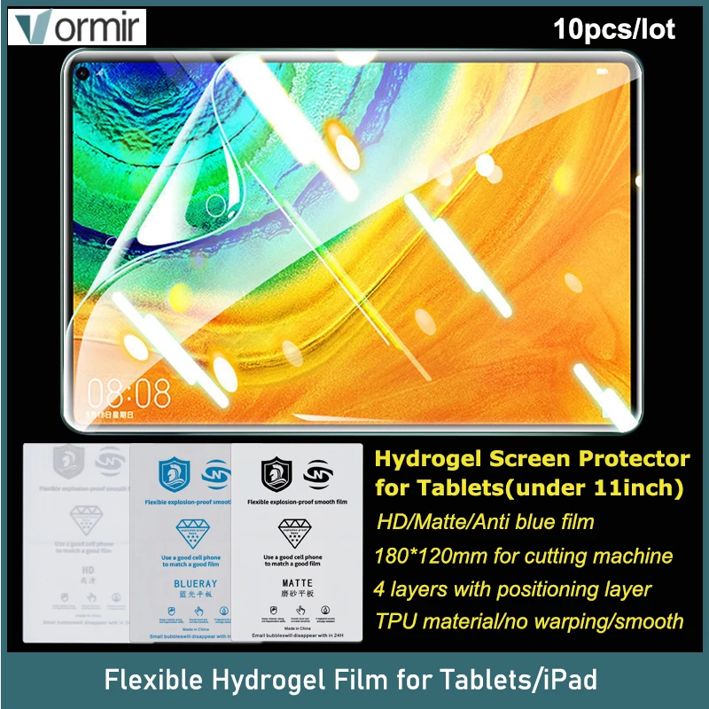 VORMIR Hydrogel Sheets Screen Protector for Tablets iPad Air 2022 890C F200 Use Hydraulic Films for iPhone Skin Cutting Machine