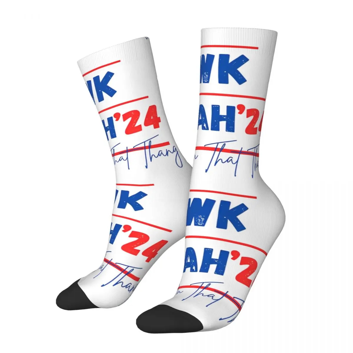 Hawk Tuah '24 Socks Men's Women's Funny Happy Socks Crazy Spring Summer Autumn Winter Middle Tube Socks Gift