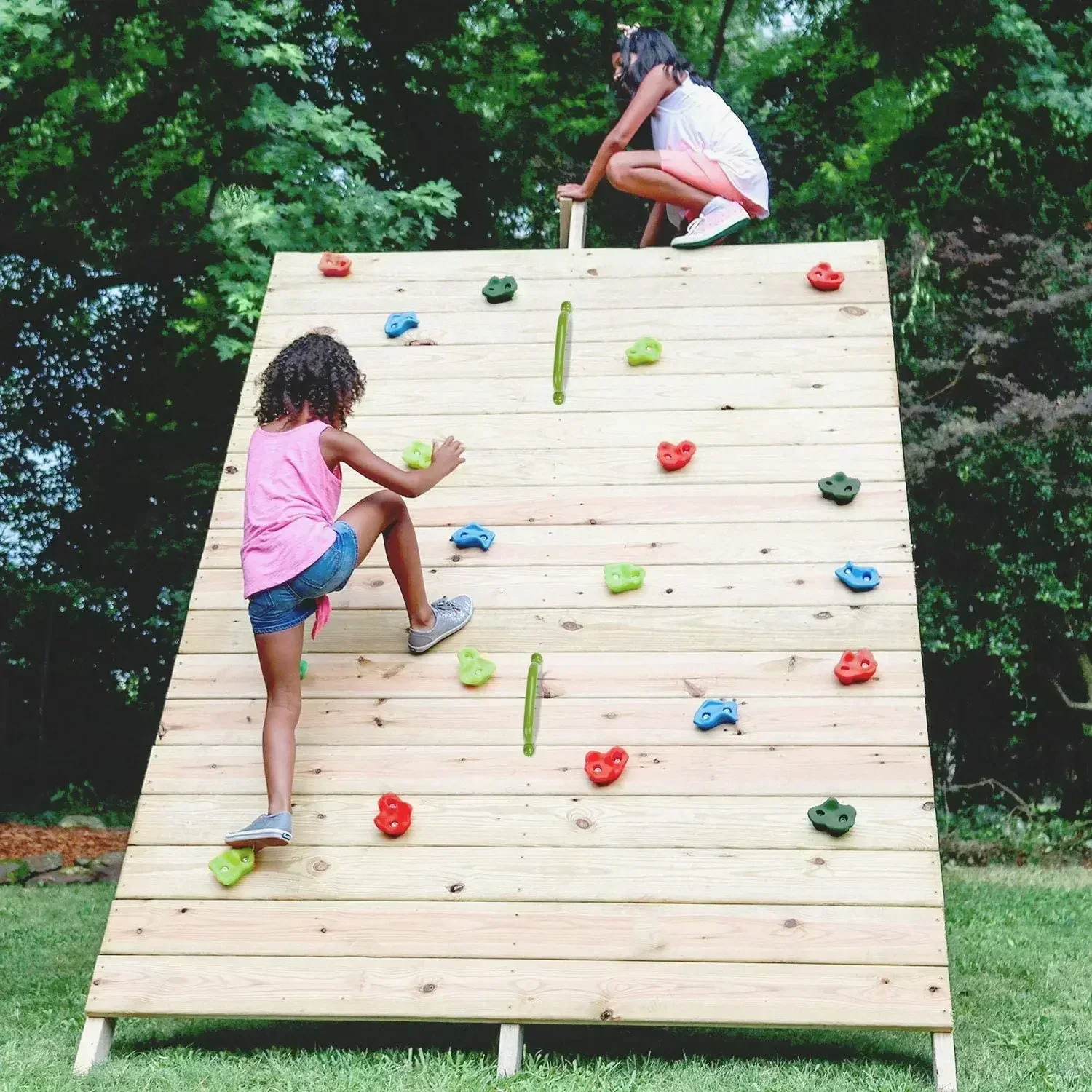 10pcs/set Rock Climbing Holds Wood Wall Kids Climbing Stones Toys Playground Game Hand Feet Hold Grip Kit Hand Feet Holds