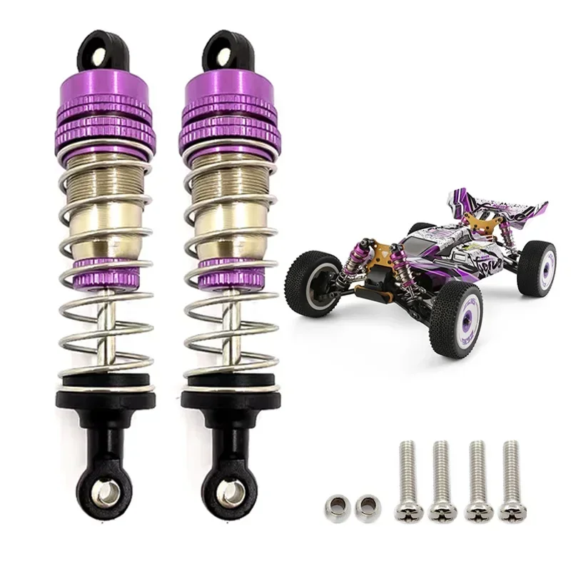 Metal Shock Absorber Damper para RC Car, Peças de atualização, Acessórios para WLtoys 144001, 124019, 124018, 2Pcs, 4Pcs