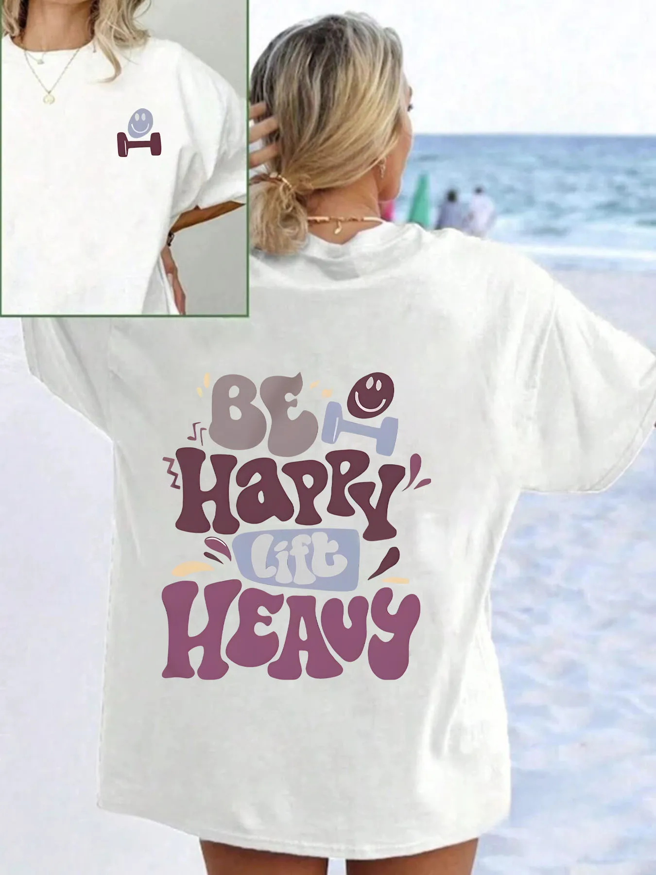 

Letter pattern round neck womens T-shirt short sleeve fashion print half sleeve shirt stretch T-shirt