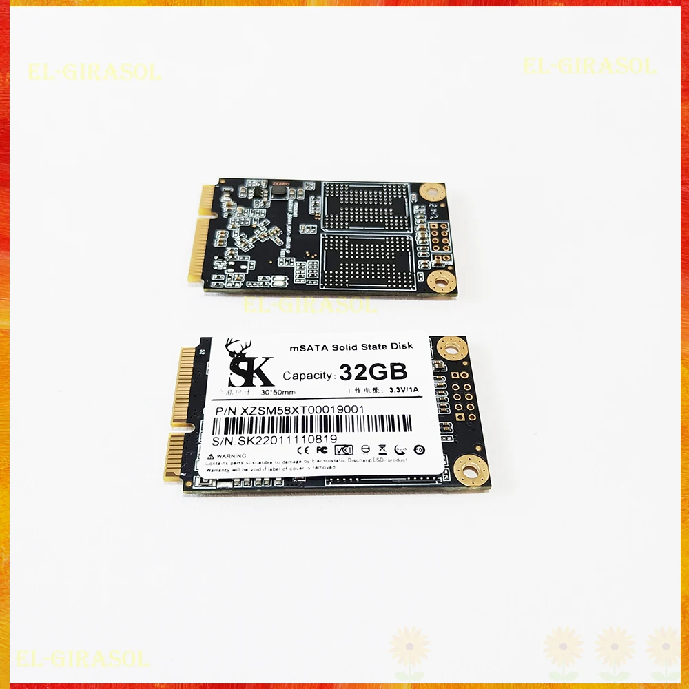 100% New mSATA SSD 32GB Mini SATA Internal Solid StateHard Drive For Laptop Server