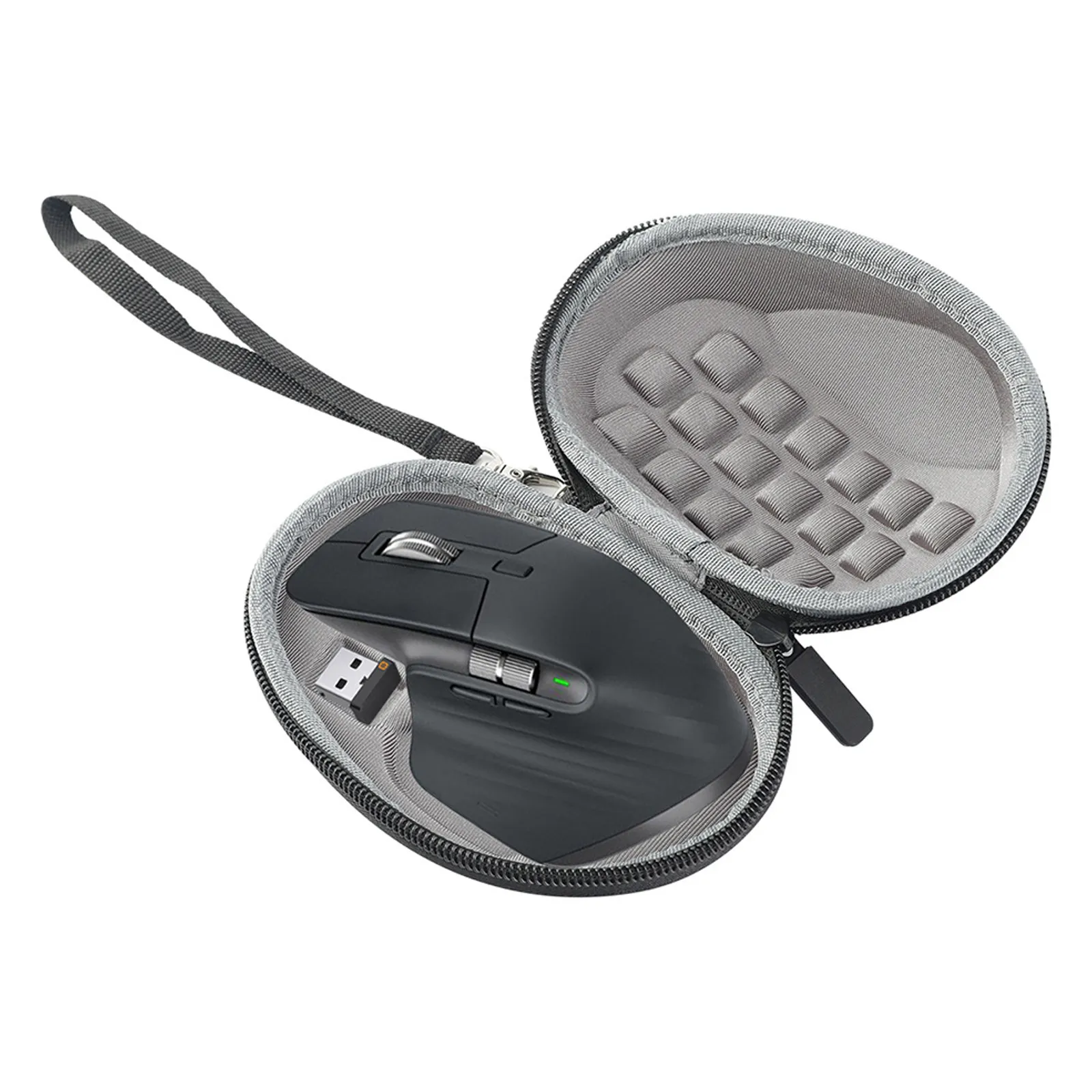 

Mouse Storage Case Crush-Resistant Lightweight Portable Mouse Container Compatible Lanyard 3 Black Protective Pouch