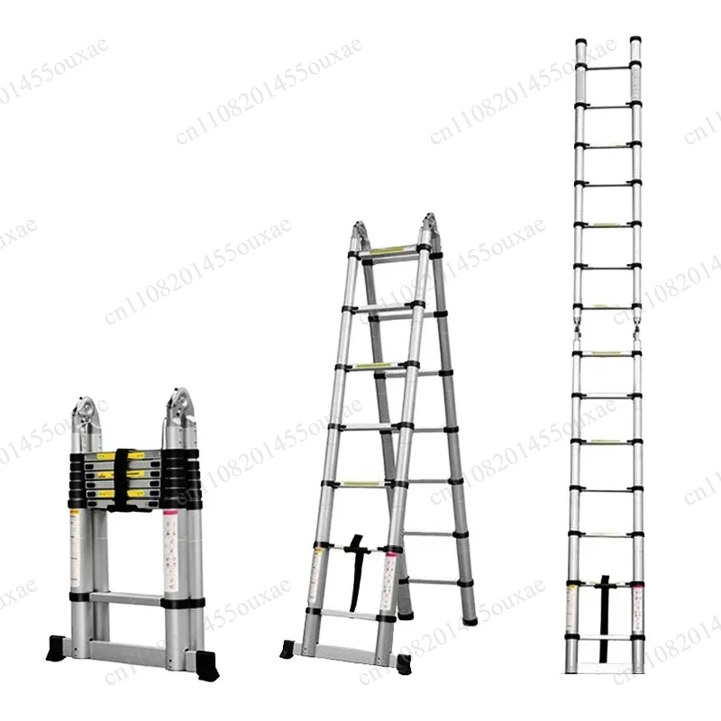 

Aluminum Alloy Telescopic Ladder Foldable Adjustable Portable Insulated Multi-Purpose Extension Stepladder