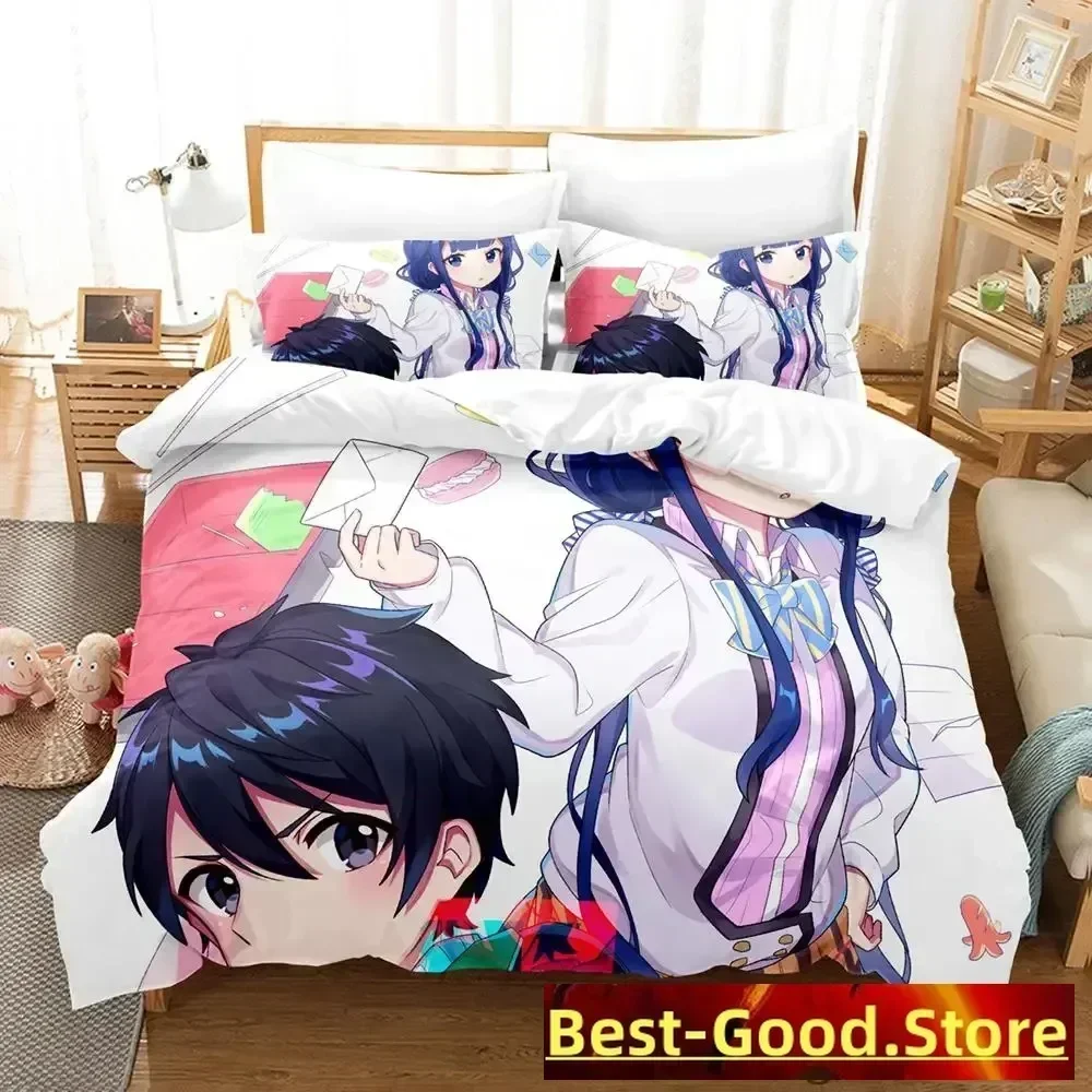 Juego de Ropa de Cama Masamune kun no Revenge 2023, Juego de Cama Individual, Matrimonial, Queen, King Size, Juego de Funda Nórdica para Adultos y Niños, Juego de Ropa de Cama de Anime