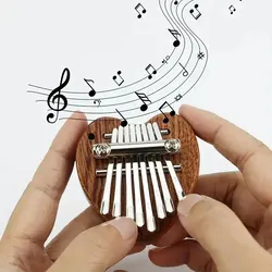 8 Key Mini Kalimba High Quality Exquisite Finger Thumb Piano Marimba Musical Good Accessory Pendant Gift,Valentine's Day