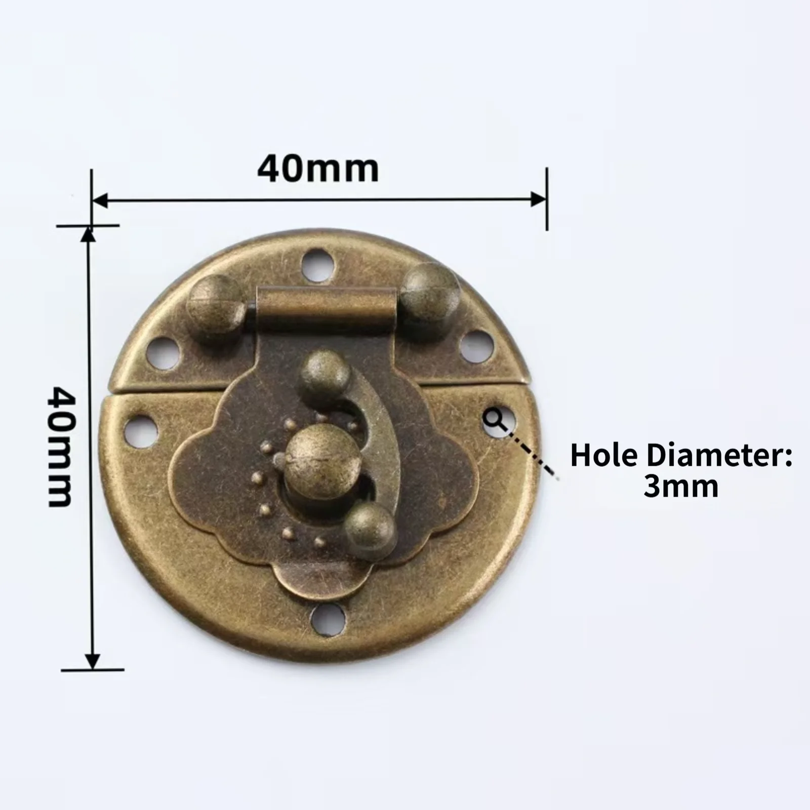 For Wooden Box Lock Clasp Made of Zinc Alloy with For Retro Geometric Pattern for Jewelry Cases and Cabinet Doors