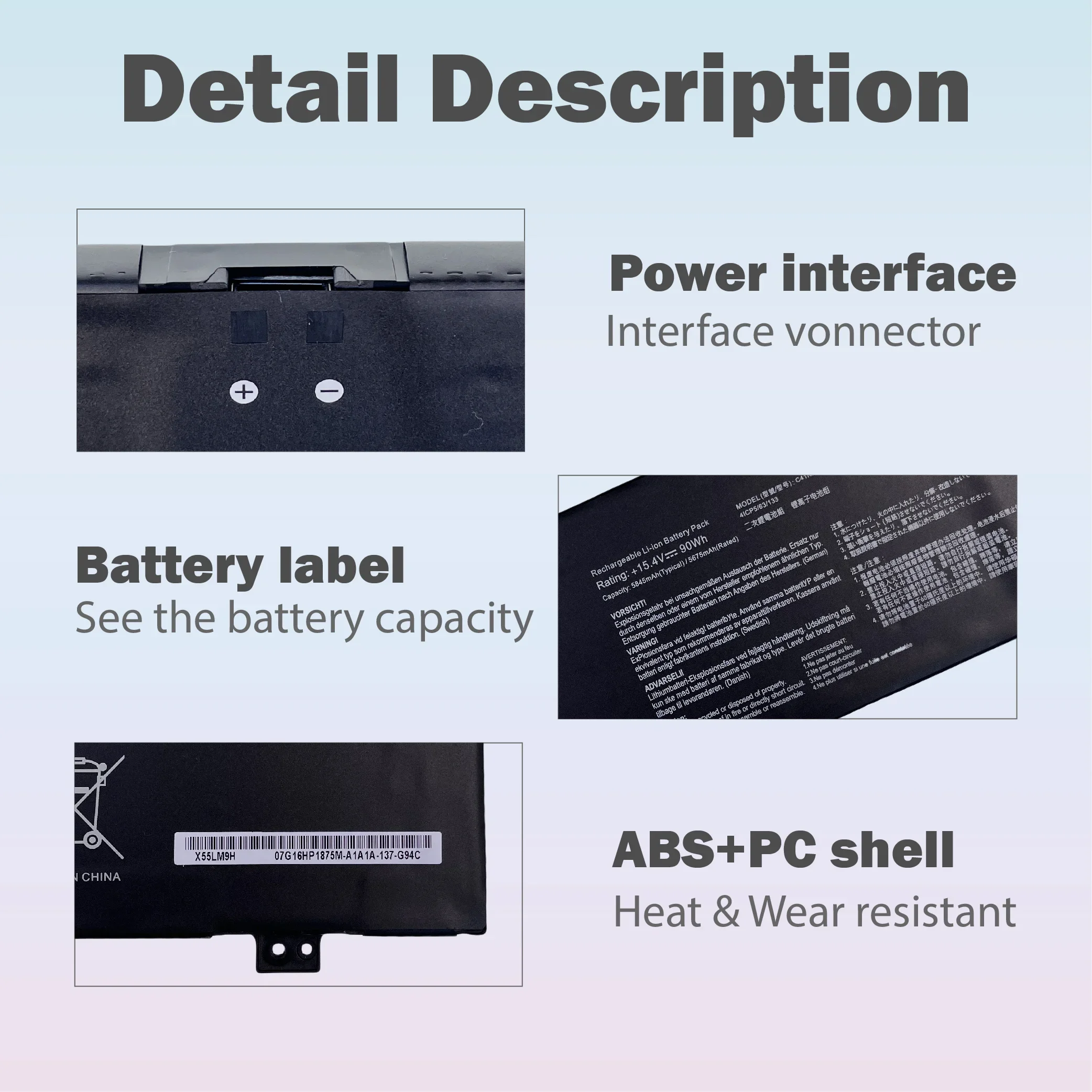 SWZY 90Wh Laptop Battery  Replacement For Asus TUF Gaming A15 FA507 A17 FA707 ROG Strix G513 G513IM G713 G713I C41N2013 C41N2013