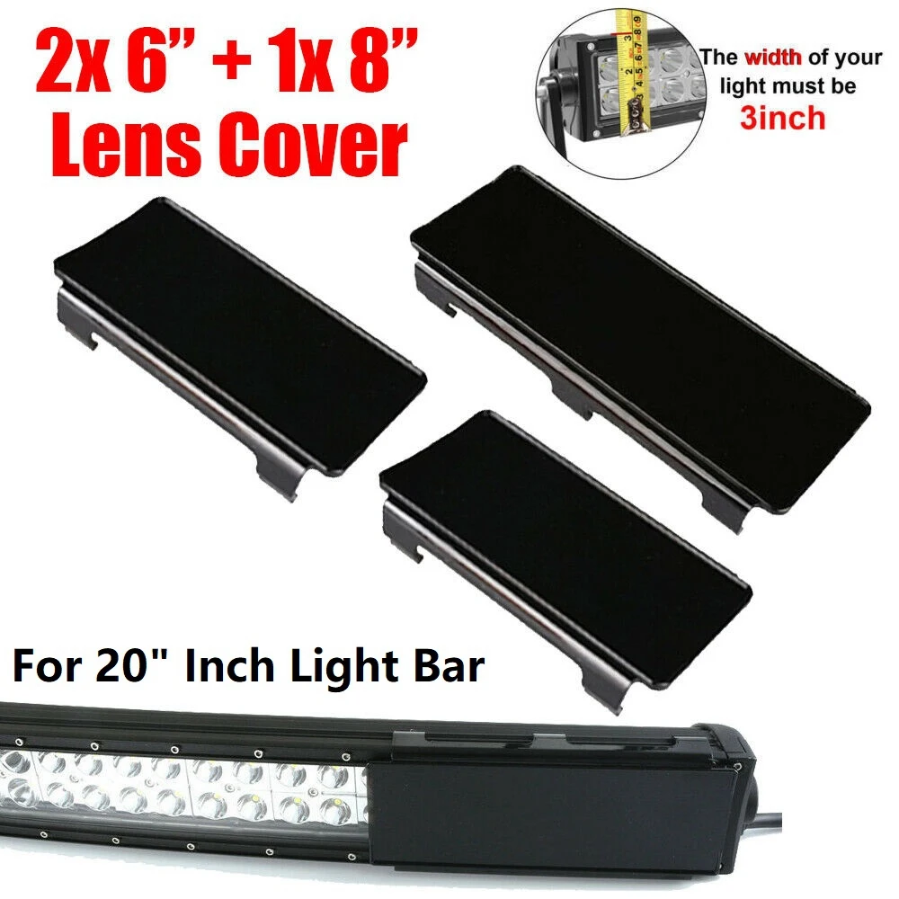 Compatible 20 Inch Protective Black Lens Cover for LED Light Bar Truck Offroad 4WD SUV ATV