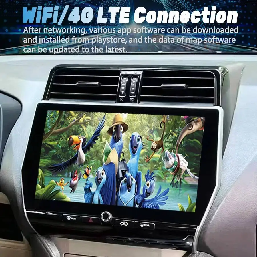 QLED Car Multimídia Player HU Auto Carplay BT 11.6inch Car Radio For Toyota Prado 2010-2022 Android 13 GPS Navigation Stereo