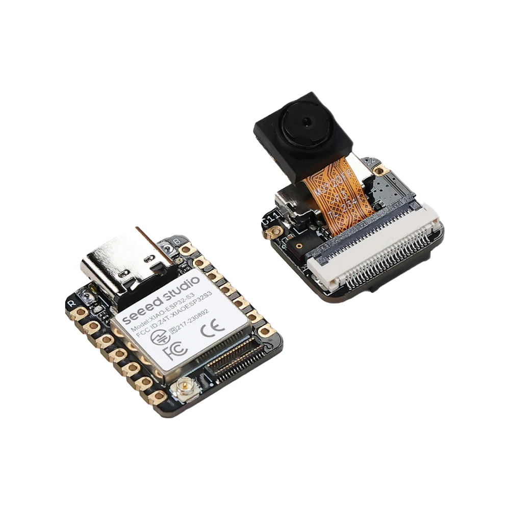 Seeed XIAO ESP32S3 Sense - WiFi/BLE 5.0، كاميرا OV2640، ميكروفون، 8 ميجابايت PSRAM، IoT، Arduino، Edge AI، Smart Home، USB-C، بطارية