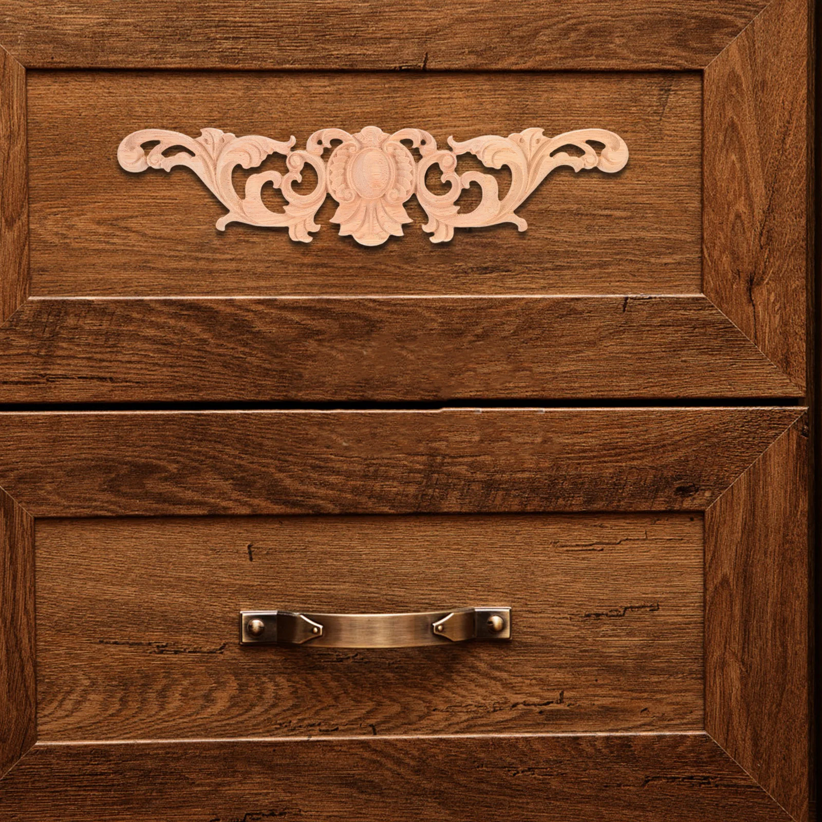 الخشب الصلب المنحوت زهرة زين تصميم معقد الأوروبي لخزانة باب السرير زخرفة الأثاث أنماط الأزهار الخشبية الصلبة