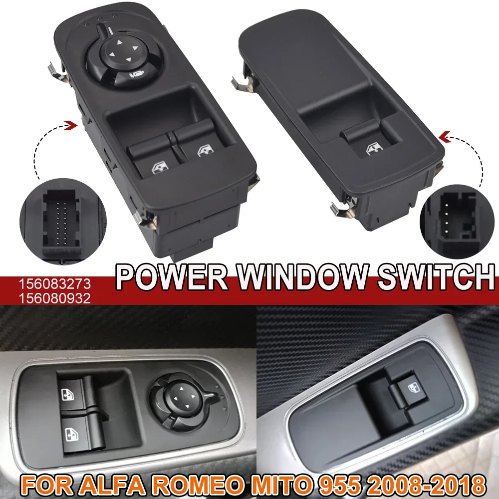 For ALFA ROMEO MITO 955 Electric Window Control Switch Glass Lifter Regulator Button 156085171 156085170 Car Accessories