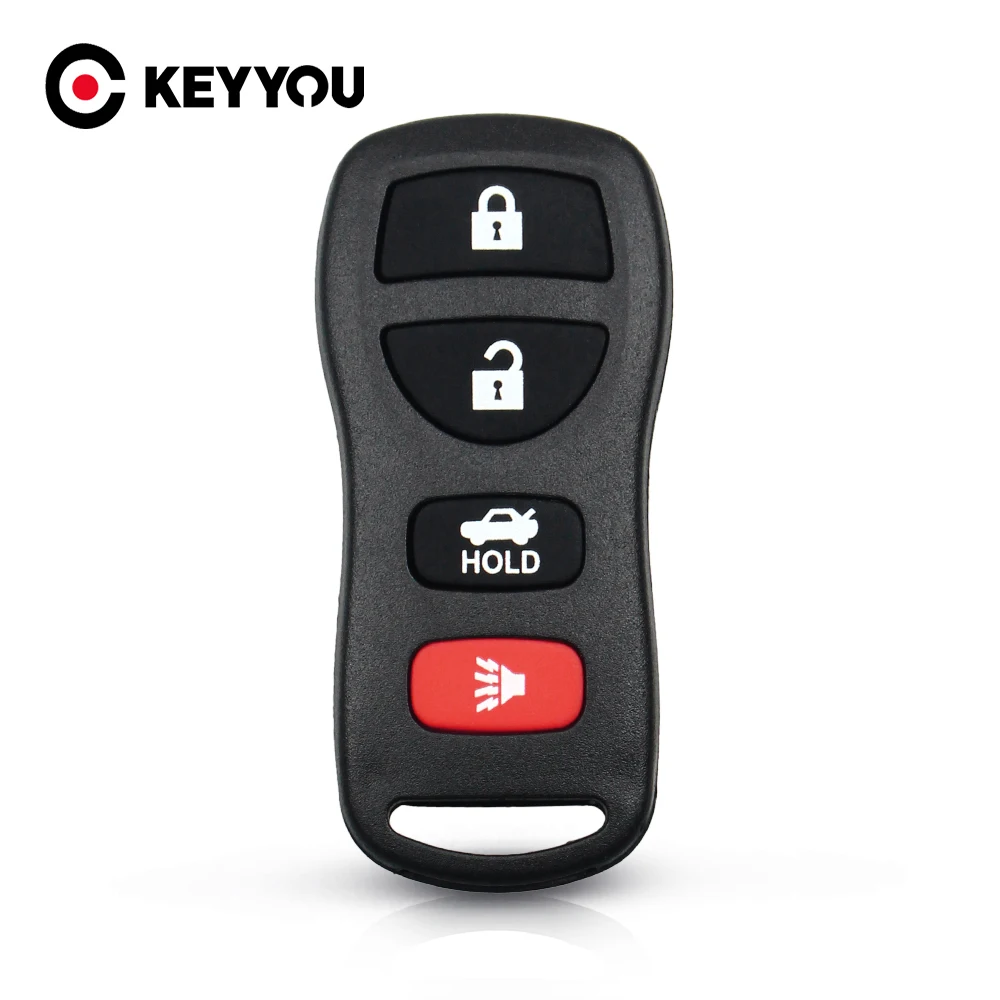 KEYYOU Remote Car Key Shell Cover Fob 4 Button for Nissan Infiniti Altima Maxima 350Z Armada