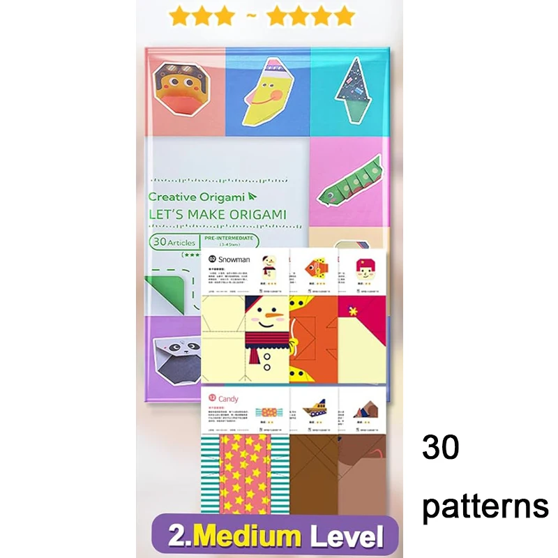Origami Kit 30/96 Vellen Origami Papier Ambachtelijke Begeleidingsboek DIY Art Craft Projecten Benodigdheden voor Beginners Kinderen Kinderen Jongens Meisjes