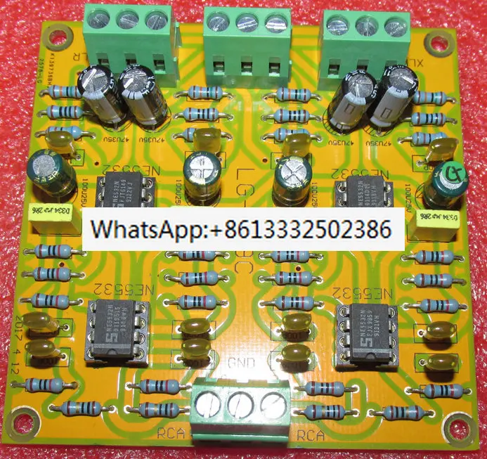 

2pcs Balanced XLR to Single-ended RCA Output Dual Circuit Board with Excellent Performance of Ultra-low Distortion LG139C