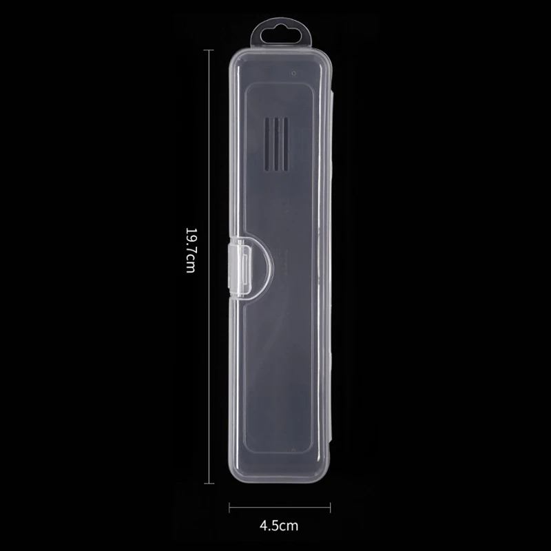 1Pc trasparente rettangolo unghie pennello scatola di immagazzinaggio Buffer File Nail Art strass decorazioni Nail Art Equipment Tools Case