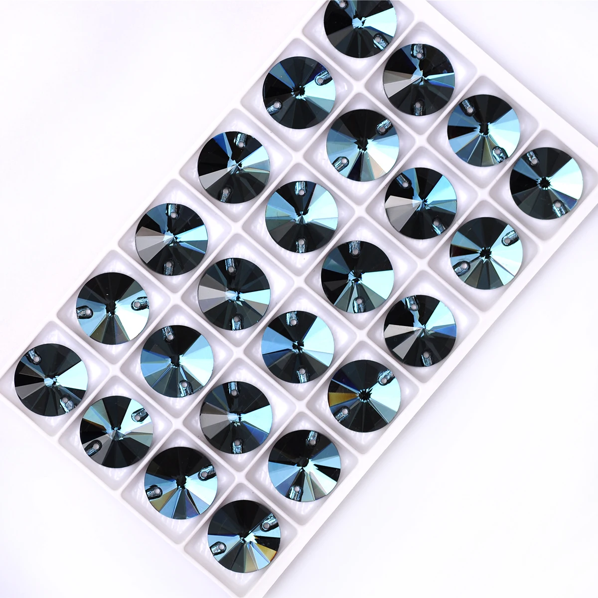 SW 3200 Rivoli Crystal Glass Montana cucito Strass Flatback Glass Sew On Stones Crystal Strass per abbigliamento