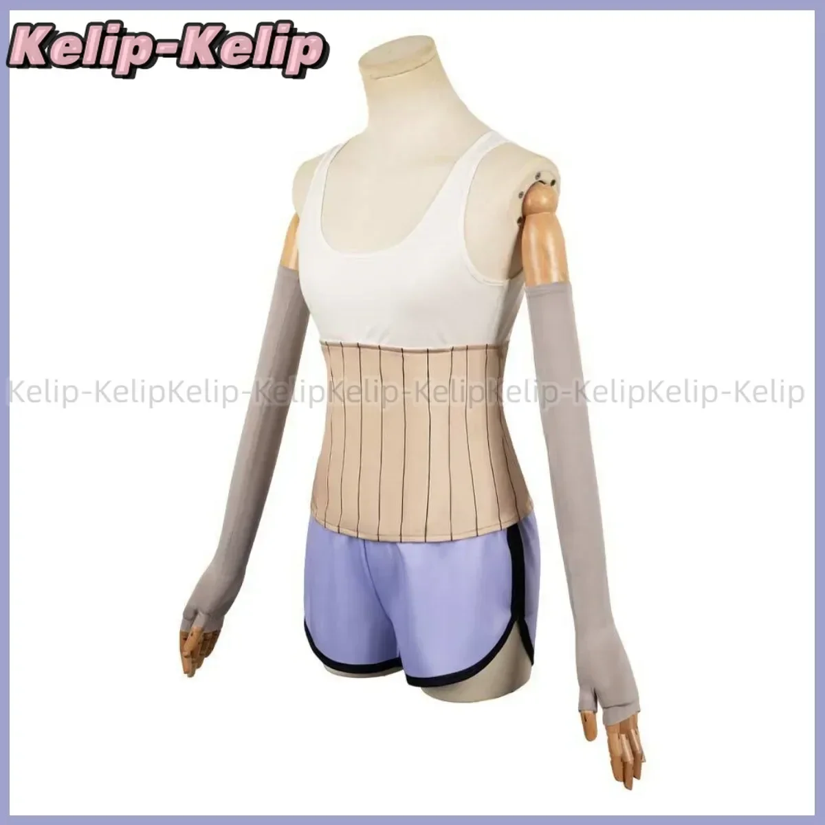 Anime Dandadan Seiko Ayase Cosplay Costume DAN DA DAN Stripe Tops Shorts Uniform Wig Woman Sexy Cute Carnival Halloween Suit