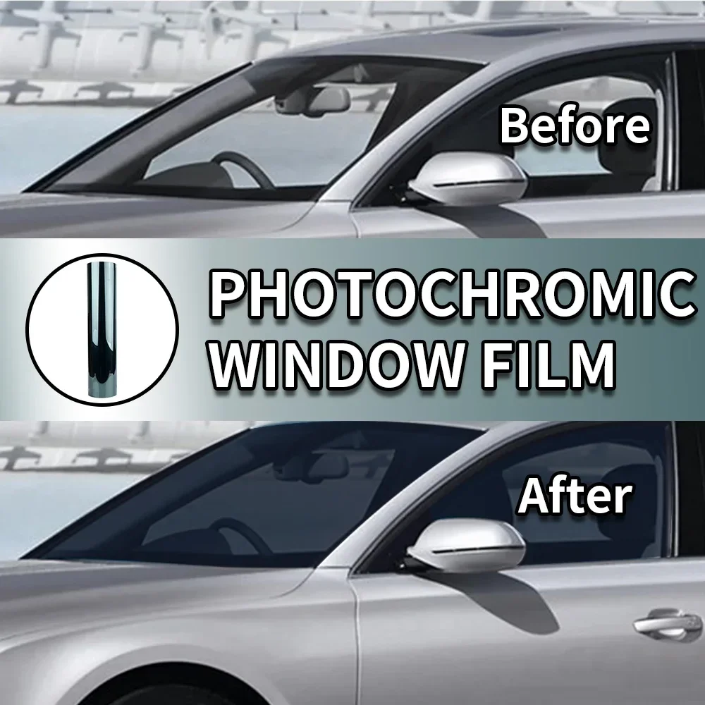 Car Window Photochromic Film Color Change Heat Rejection Anti UV Self-Adhesive anti-Scratch Protector Films For bmw audi honda