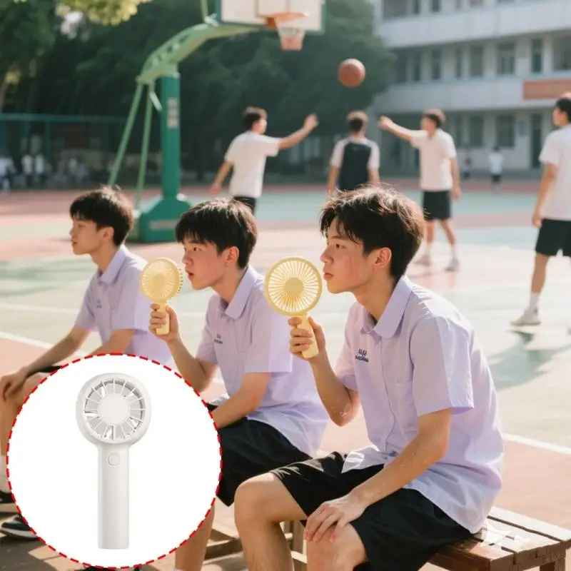 

Mini Handheld Fan Adjustable 5 Speed USB Rechargeable 1200mAh Battery for Travel N58D