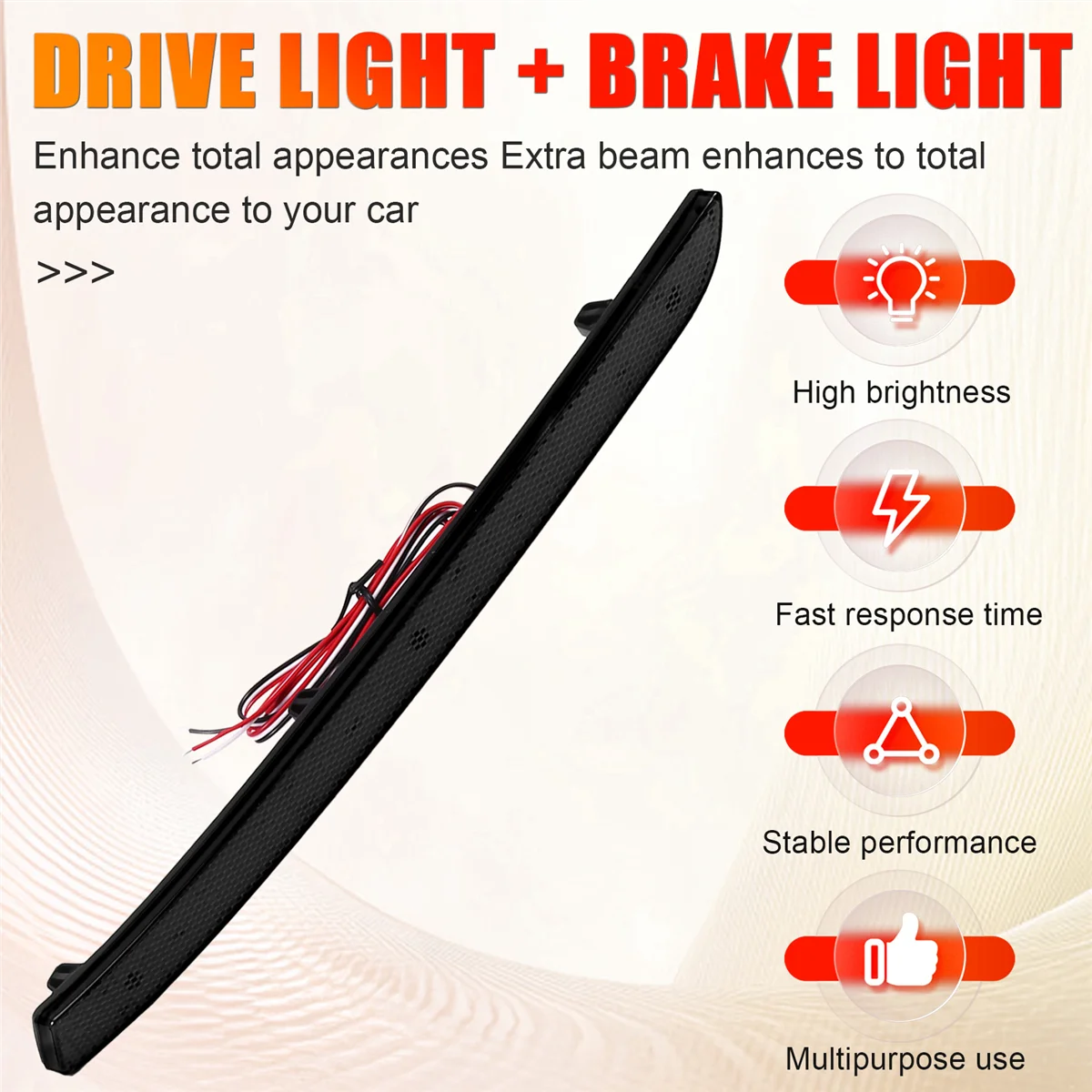 #99B Automotive Parts & Accessories,LED Rear Bumper Reflector Light Tail Signal Lamp for Volkswagen Black,Black